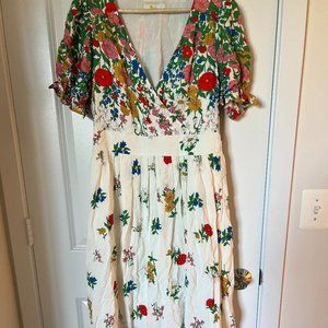 Tessa Maxi Dress. Ming Green, Wild Blooms -Size 10